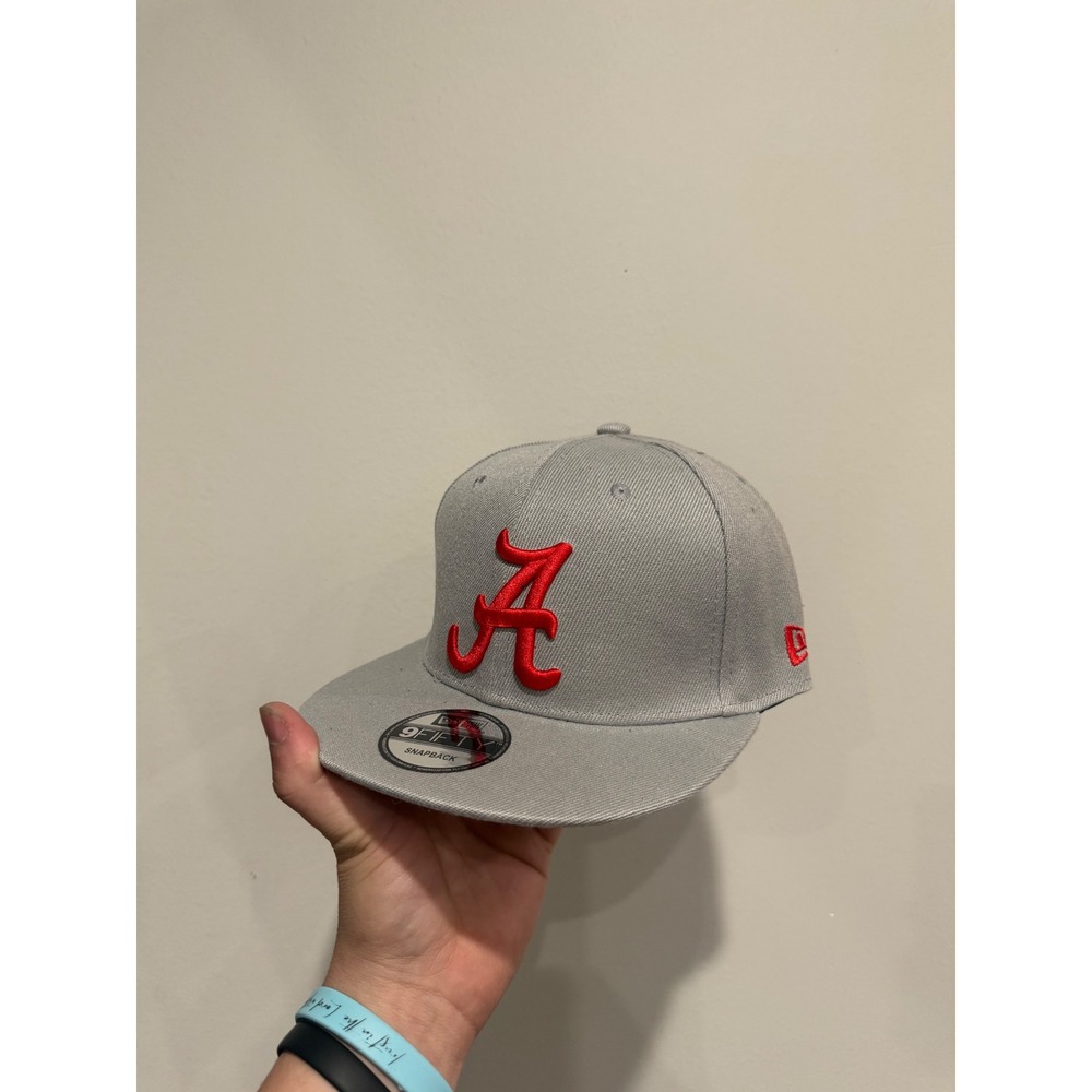 New Era Alabama Crimson Tide 9FIFTY Snapback Hat Gray Red NCAA Baseball Cap